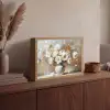 Vaas - Bloemen - Kunst - Goud Light Box met batterij (Wandlamp) middel -sfeer2