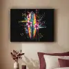 Graffiti - Sport - Surfen - Zomer Textielframe zwart klein -sfeer1