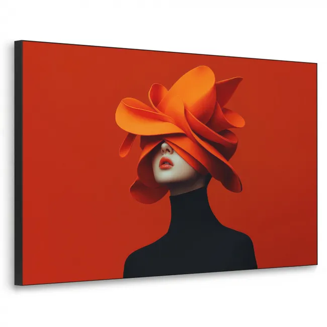 Art Frame - Orange - Hut - Frau