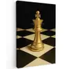Schaakstuk - Koning - Schaakbord - Geblokt Tuinposter op houten frame 2 cm dik klein -3d