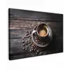 Kop - Koffie - Hout - Bonen Tuinposter op houten frame 2 cm dik klein -3d