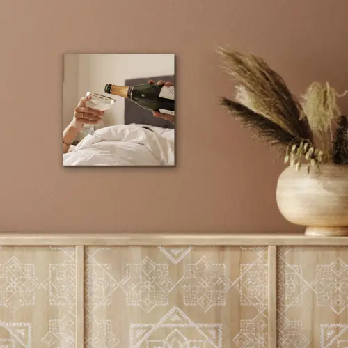 Champagne - Bed - Bubbels aluminium wit klein -sfeer4