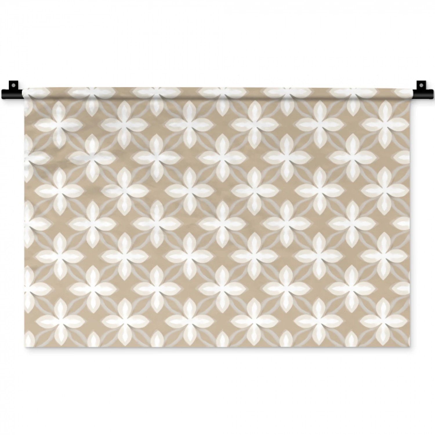 Patroon - Symmetrisch - Beige Wandkleed katoen klein 269 -zz3d
