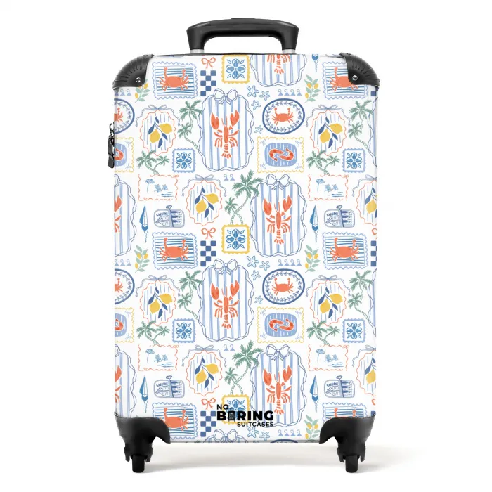 Zomers illustraties kleurrijk NBS - Handbagage koffer - Kinderen Unisex middel -productfoto_recht