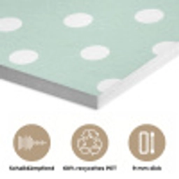 Klassiek - Polka - Groen PET vilt klein 837 -closeup_DE