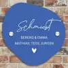 Kobaltblauw - Sierlijk Naambord Organisch middel -sfeer10