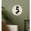 Penseelstreek - Zwart - Minimalistisch Wandcirkel kunststof plaat 5mm dik klein -sfeer3
