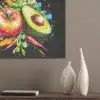 Tomaat - Avocado - Peper - Graffiti - Verf - Modern PET vilt klein -sfeer6_closeup