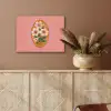 Illustratie - Bloemen - Rand - Roze PET vilt klein -sfeer4