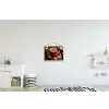 Chocolademelk - Mok - Winter - Kerst - Gezelligheid textielposter latten blank klein -kinderkamer