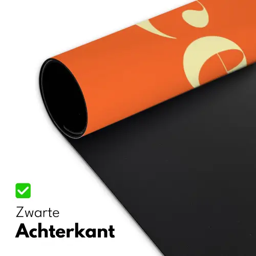 Oranje - Gebroken wit - Nice Muismat XXL klein -sfeer2