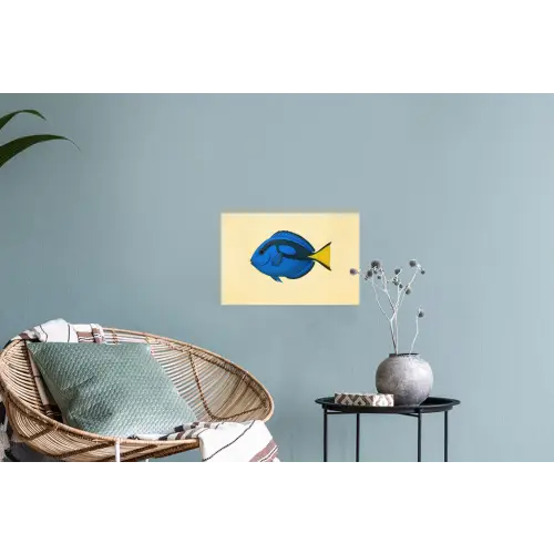 Blauw - Dory - Vis - Staartvin Muursticker klein -plant