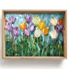 Mozaïek - Veld - Tulpen - Kleurrijk Dienblad Rechthoek middel -z3d_shopping
