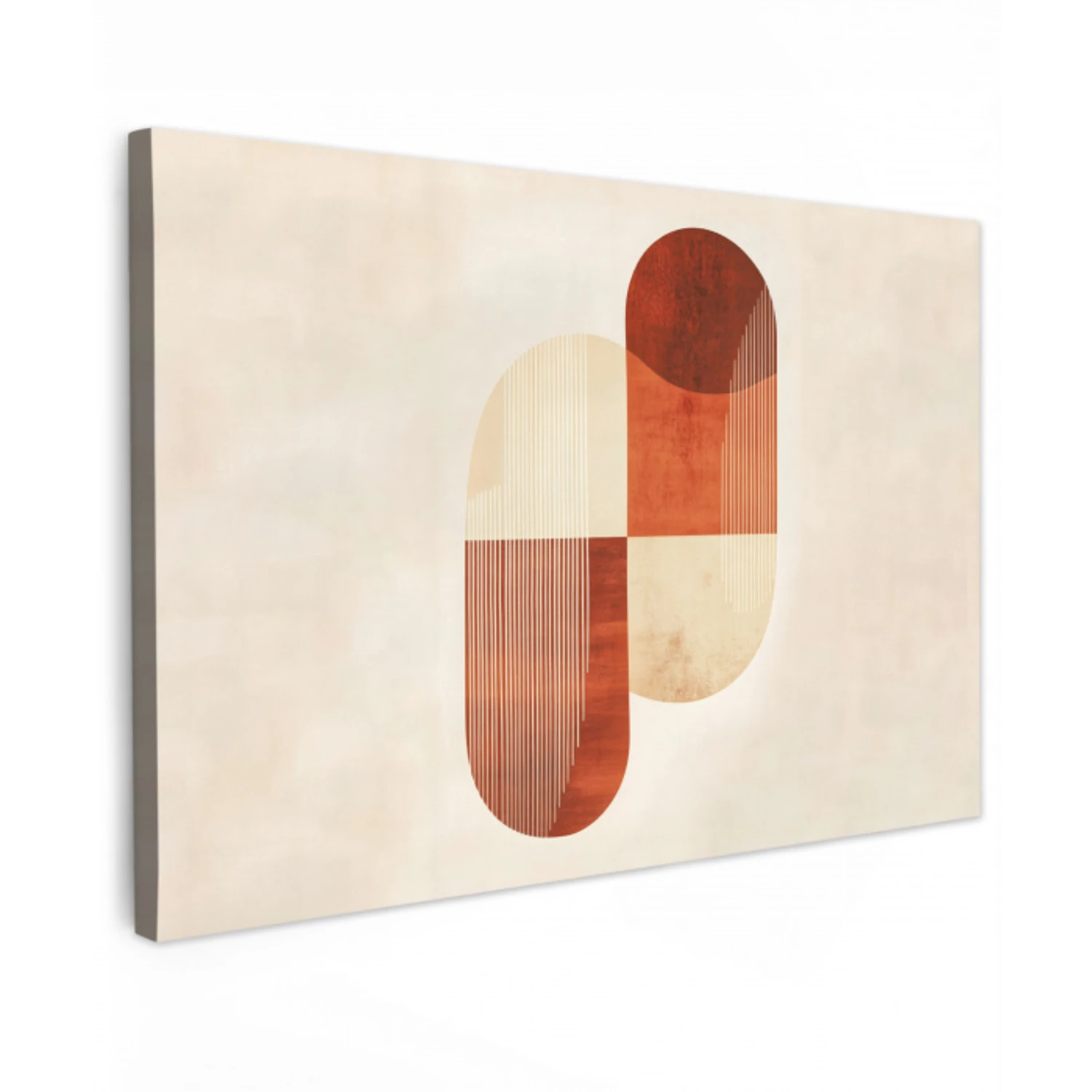 Bogen - Beige - Vormen Tuinposter op houten frame 2 cm dik klein -3d