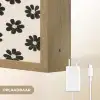 Grafisch - Madeliefjes - Zwart - Beige Light Box met batterij (Wandlamp) middel 907 -USP_websiteoplaadbaarNL