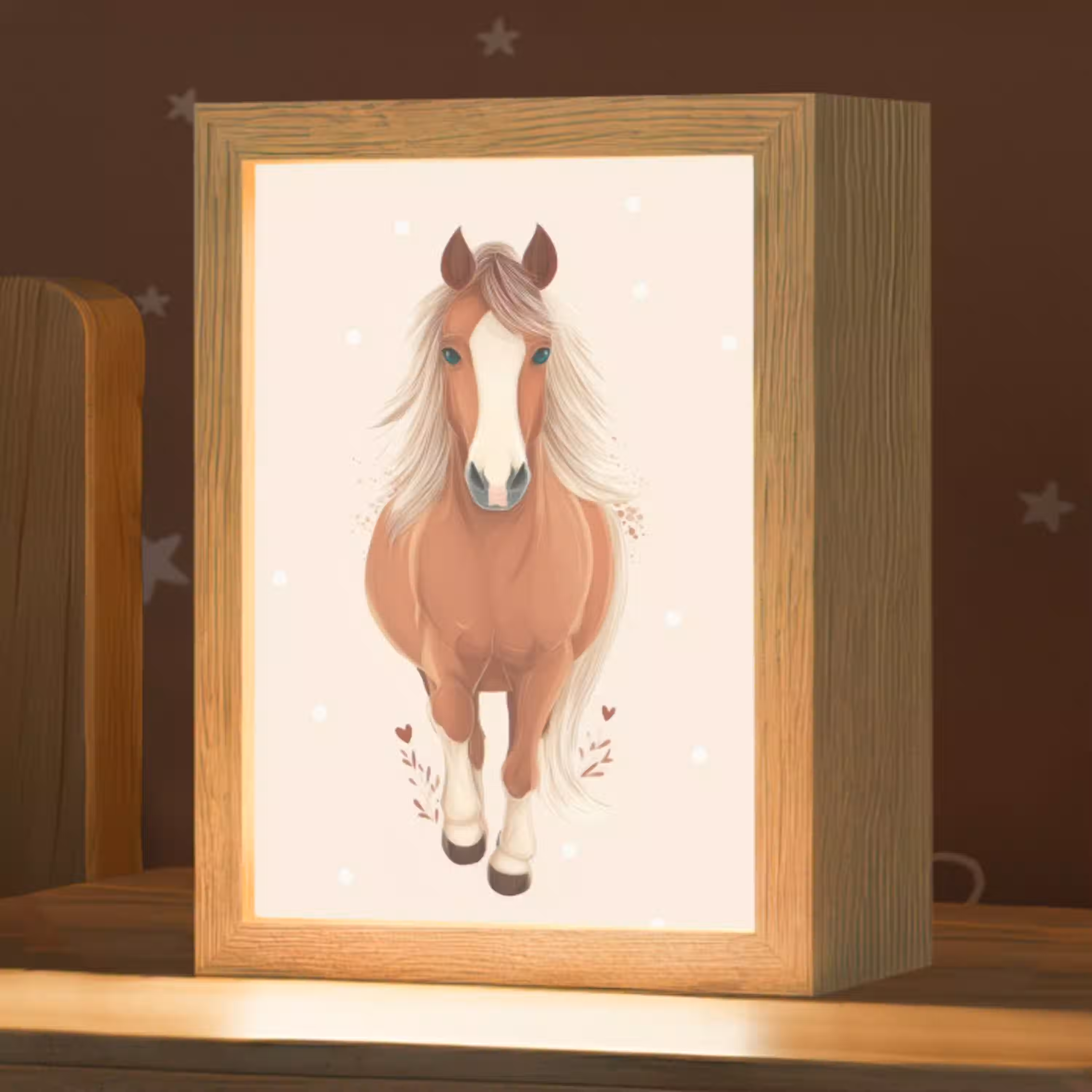 Paard - Galop - Bruin - Stippen Light Box met kabel klein -zzz_3d_website