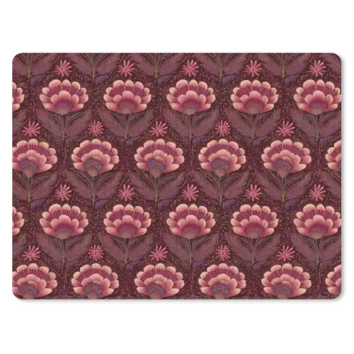 Bloemen - Waaier - Paars muismat rubber klein 262 -3d