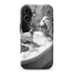 Relaxt - Bad - Zwart - Wit Toughcase MagSafe Apple iPhone 17 klein -3d