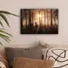 Bos - Hert - Zon - Bomen - Winter - Natuur - Dieren canvas 2cm klein -sfeer1