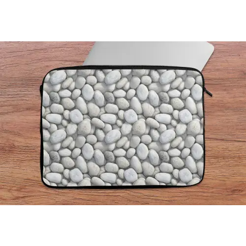 Steentjes - Grijs - Ovaal laptophoes neopreen klein 279 -tafel