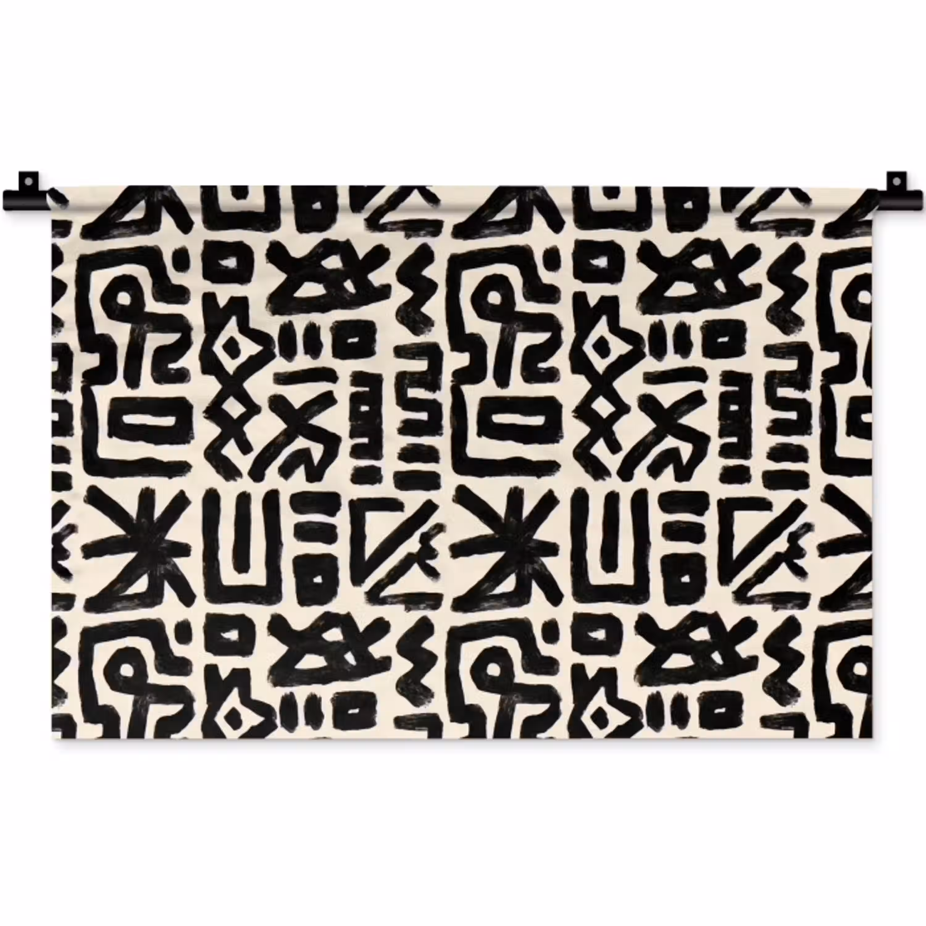 Geometrisch - Figuren - Zwart Wandkleed katoen klein 269 -zz3d