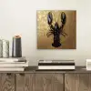 Kreeft - Zwart - Goud - Luxe aluminium wit klein -sfeer1