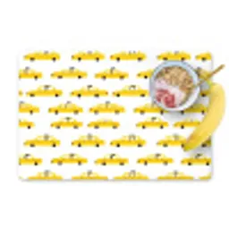 Taxi - Iconisch - Geel Placemat vinyl groot 368 -zzzproduct_Kitchenyeah-website