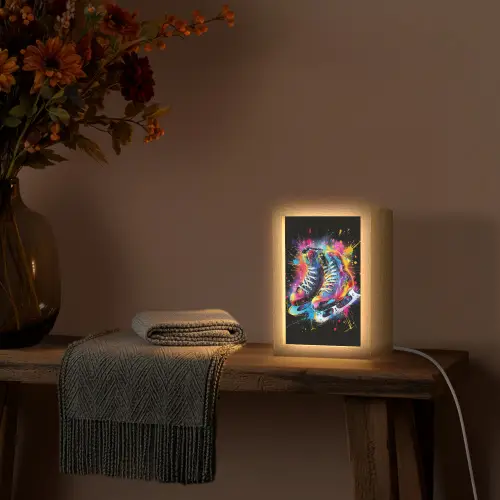 Graffiti - Sport - Schaatsen - Verf Light Box met kabel (Tafellamp) klein -sfeer4