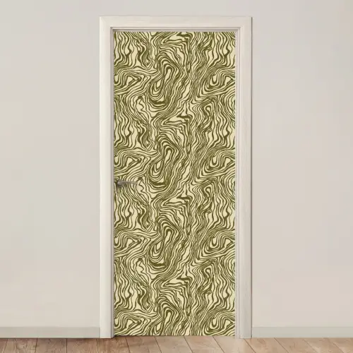 Abstract - Marmer - Groen deurposter klein 289 -3d_beige