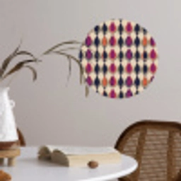 Vintage - Retro - Kleurrijk Wandcirkel behangsticker klein 186 -sfeer3