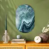 Edelstenen - Blauw - Natuur - Marmer - Abstract Wandcirkel Ovaal Forex klein -sfeer2