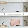 Marmer - Roze - Luxe - Marmerlook - Glitter - Design keuken achterwand spatscherm klein -voor_na_IT