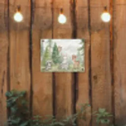 Bos - Dieren - Groen tuinposter los doek klein -sfeer1