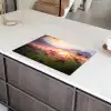 Bloemen - Roze - Zonsondergang - Natuur - Weide - Horizon Inductie beschermer vinyl 3mm klein -sfeer8