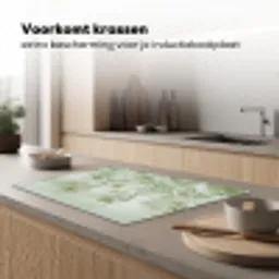 Grassen - Minimalistisch - Groen Inductie beschermer vinyl 3mm klein -sfeer1