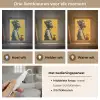 Street art - Meisje - Geel - Banksy Style Light Box met kabel (Tafellamp) klein -USP_lichtkleurNL