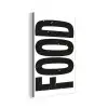 Food - Zwart - Wit - Decoratie aluminium wit klein -3d