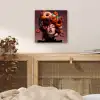 Vrouw - Donuts - Kleurrijk aluminium wit klein -sfeer3