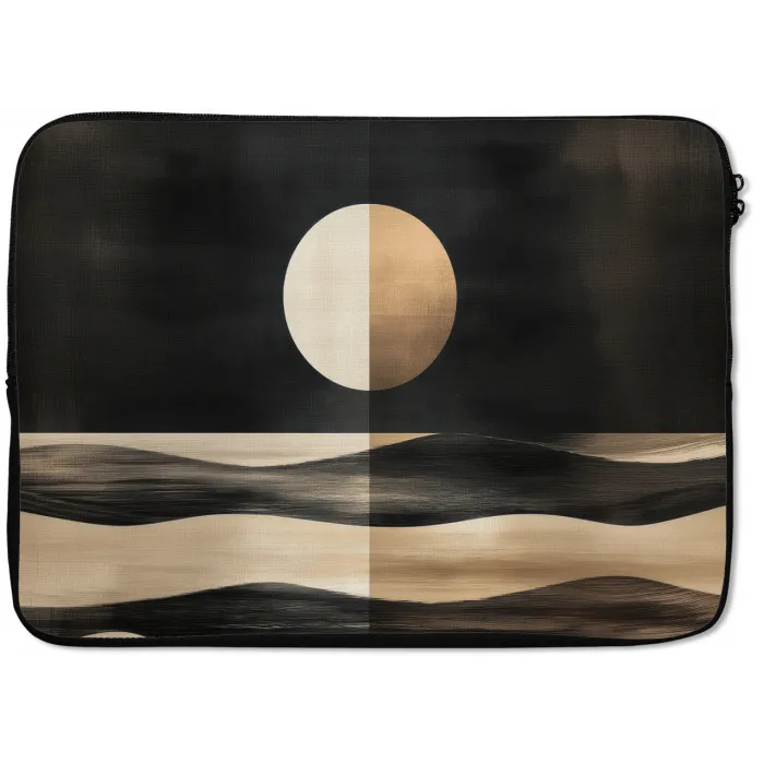 Maan - Cirkel - Goud laptophoes neopreen klein -zkaufland3dotto