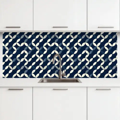 Abstract - Patroon - Blauw keuken achterwand 2 middel 871 -3d