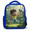 Voetbal - Jongen - Bos Kinderrugzak - Blauw middel -3d