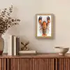 Kreeft - Zwart - Oranje - Wit - Uniek Light Box met kabel (Tafellamp) klein -sfeer2