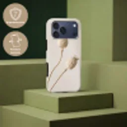 Papaverbollen - Droogbloemen - Minimalistisch - Beige - Rustig Toughcase MagSafe Apple iPhone 17 Pro Max klein -USP_PrintM_NL