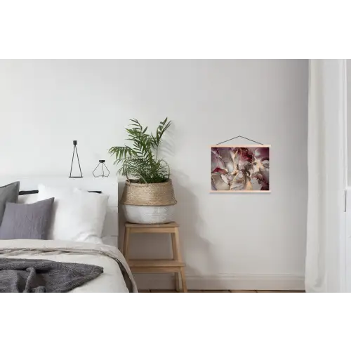 Goud - Marmer - Paars textielposter latten blank klein -woonkamer