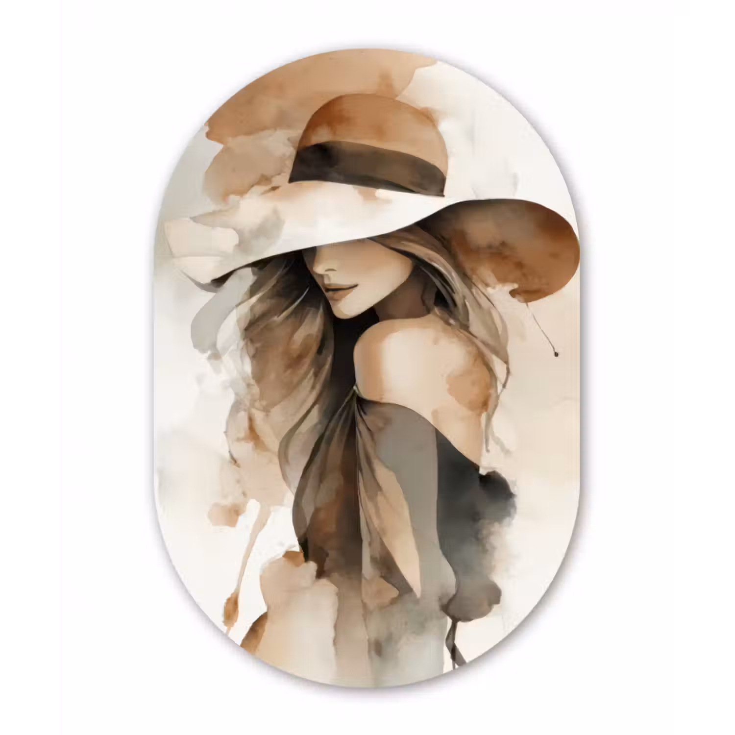 Forexbild Oval - Mysteriös - Frau - Sepia
