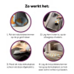 Croissant - Speels - Blauw Inductie beschermer vinyl 3mm klein 276 -zzzzzzz-cc-werking