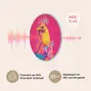 Haan - Kleurrijk - Kimono - Roze Akoestische PET Vilt - Rond klein -USP_NL