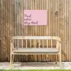 Fuck what they think - Roze - Minimalistisch Tuinposter op houten frame 2 cm dik klein -sfeer4