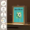 Voetbal - Abstract - Verfspatten - Groen Light Box met kabel (Kinderlampje) klein -USP_NL