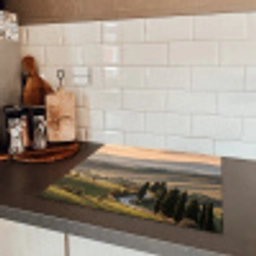 Toscaans - Landschap - Heuvels Inductie beschermer vinyl 3mm middel -sfeer3